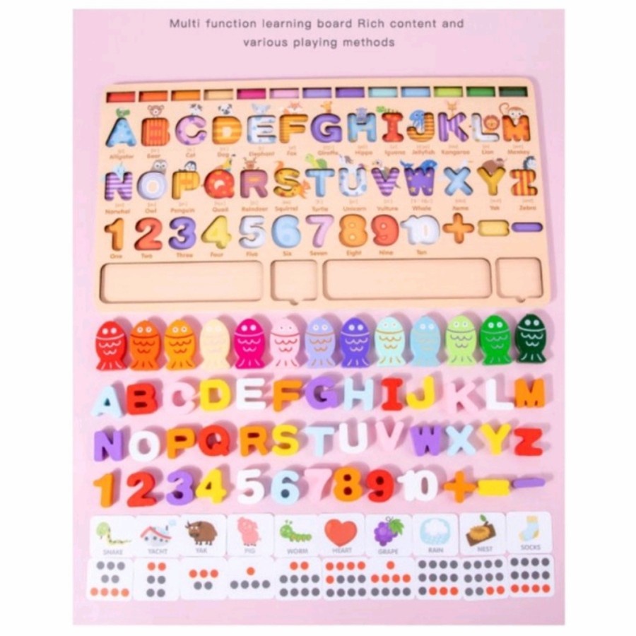 Mainan Papan Edukasi Anak MATCHING BOARD PUZZLE WORDS