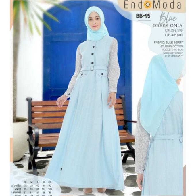 COD 95 GAMIS TERBARU BLUE REMAJA DEWASA 2021 - PREMIUM BAJU BUSUI ENDOMODA