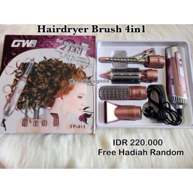 hairdryer brush GW 2in1 , sisir blow , catokan 2in1 , sisir catok , catokan sisir , hairdryer murah