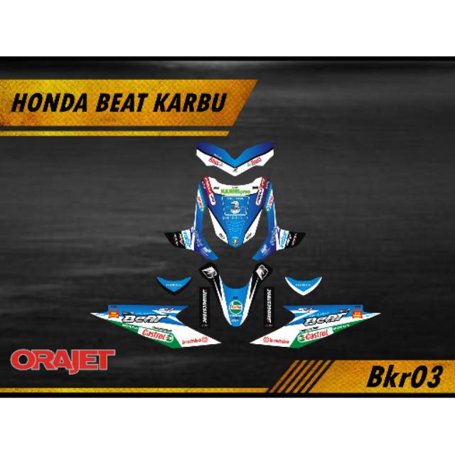 Decal beat karbu blue castrol