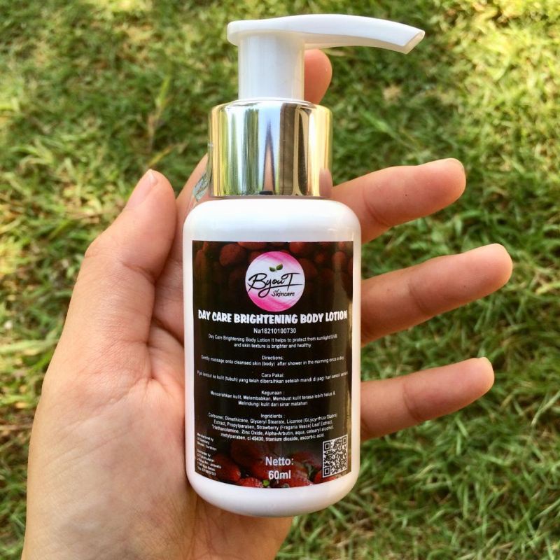 DAY CARE BRIGHTENING BODY LOTION BYOUT BY NISA SKINCARE ORIGINAL BYOUTBYNISA BPOM AMAN BUMIL BUSUI H