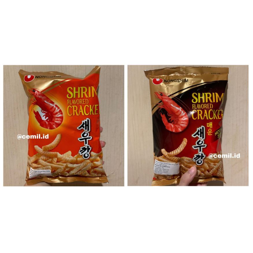 

NONGSHIM Shrimp Flavored Cracker Original / Hot & Spicy 75gr - Snack Kerupuk Udang Korea IMPORT