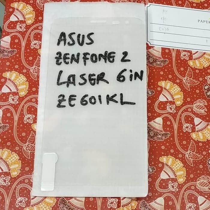 Tempered golira glass kaca asus zenfone 2 laser 6in / ze601KL / Z011DD mantap