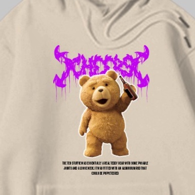 Public - Cheers Bear Hoodie - Hoodie Beruang Unisex