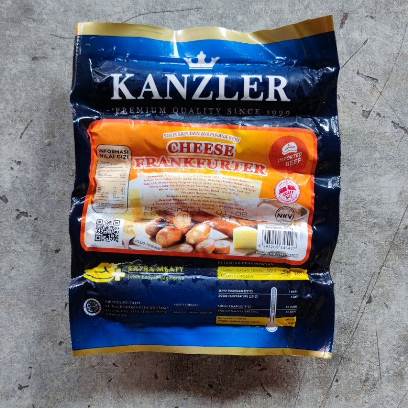 

KANZLER SOSIS CHEESE FRANKFURTER 360gr