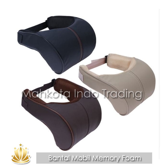 Bantal Mobil Premium Memory Foam / Bantal Leher Kulit TEBAL Empuk