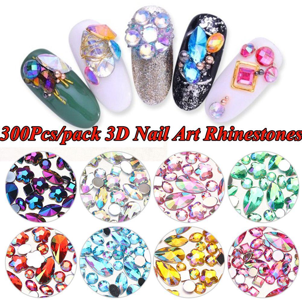 AUGUSTINA Agustina Nail Art AB Acrylic Permata Flatback Kristal Bening Non Hotfix Rhinestones