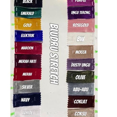 BIG Sale [IMPORT] KAIN BLUDRU VELVET STRETCH IMPORT ORIGINAL TERMURAH / KAIN BLUDRU BRIDESMAID ORIGI