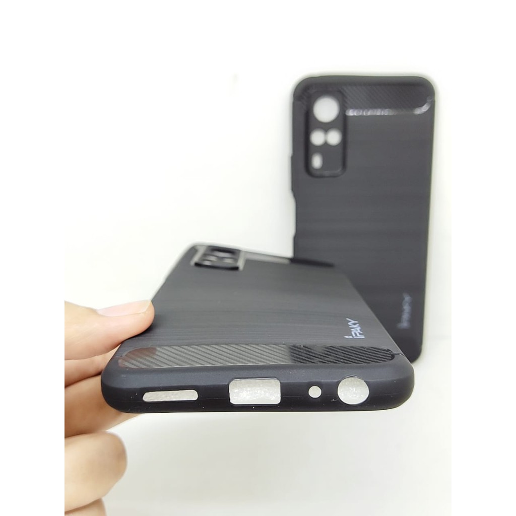 Case Slim Fit Carbon Vivo Y51 2020 6.58 inchi Softshell Fiber Multi Carbon Anti Melar