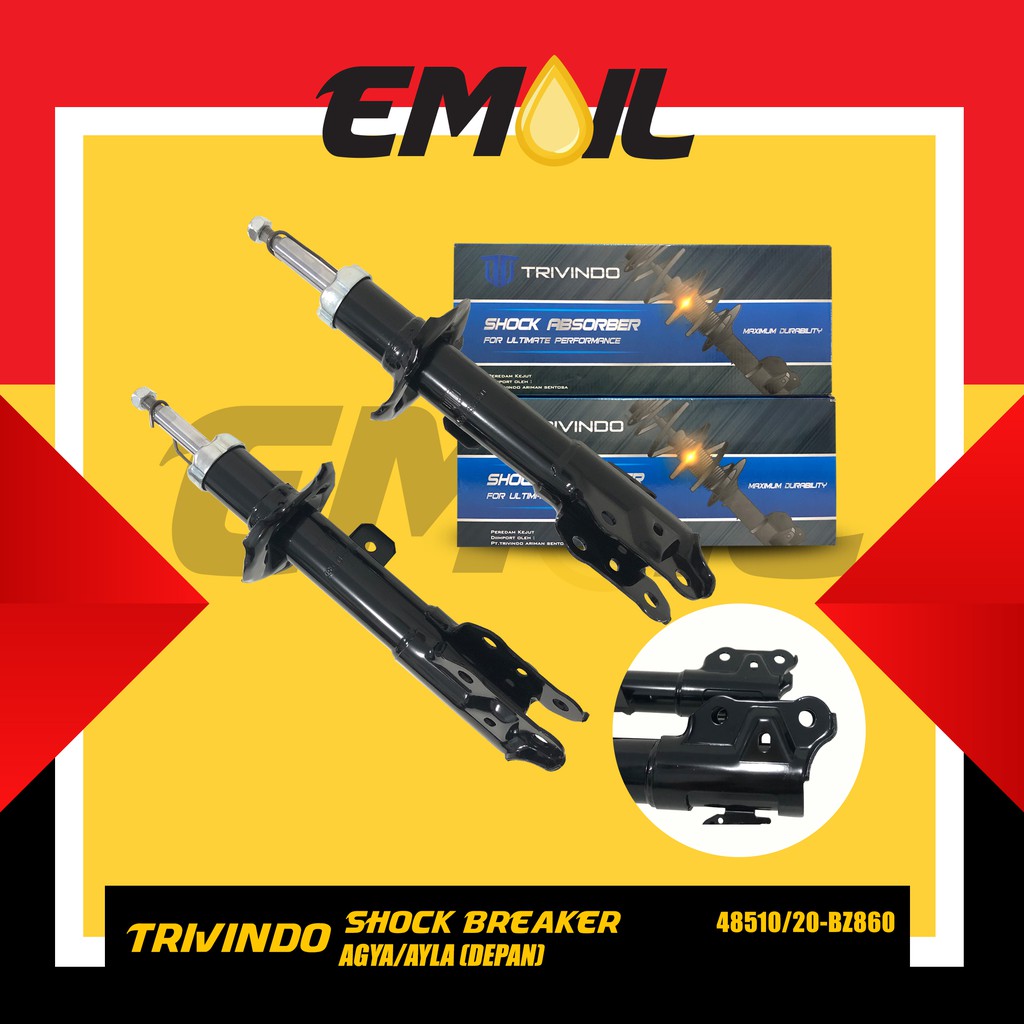 Shock Breaker depan Agya / Ayla 1 Set 48510/20-BZ860 Trivindo