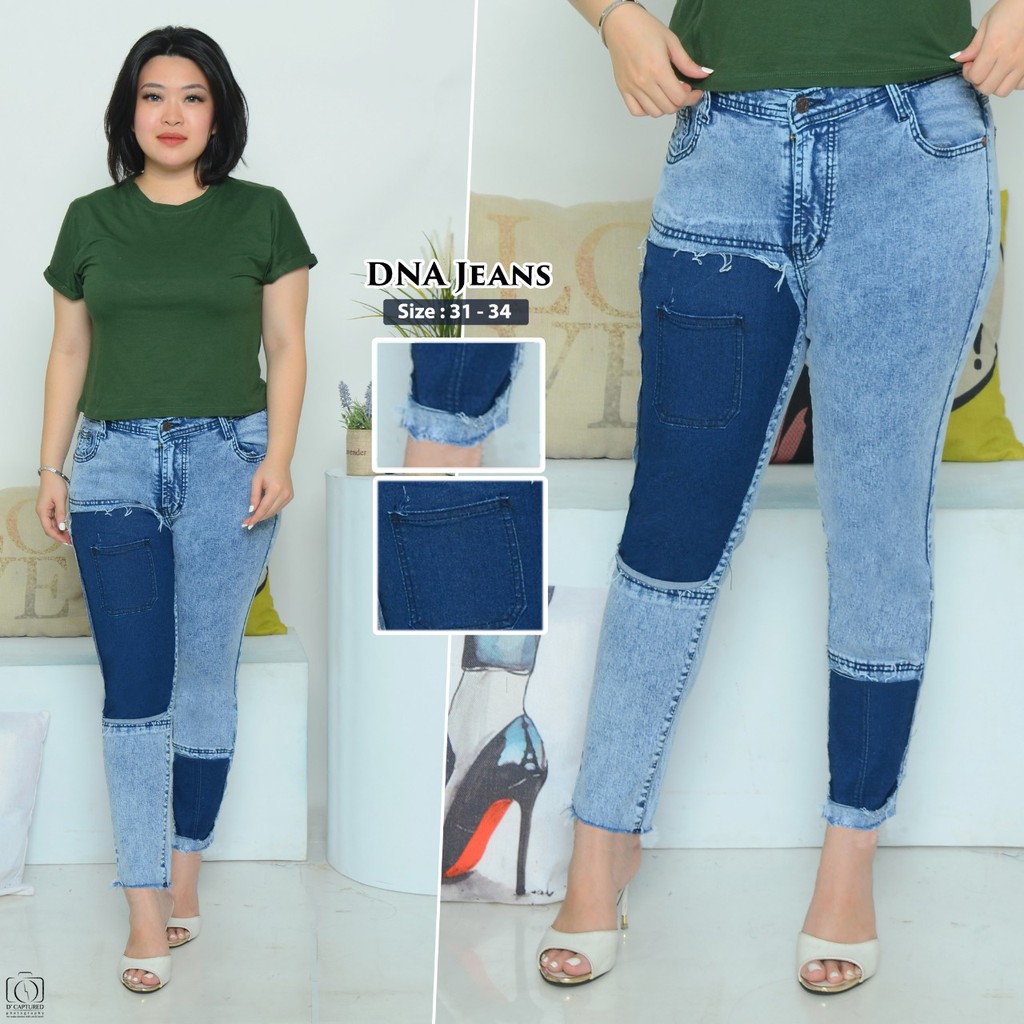 Celana Jeans Cewek Wanita PERSONA Bigsize Jumbo Patch Bigsize Jumbo