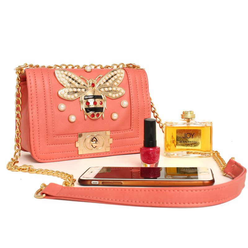 TAS PINK TENTENG PINK BAG ELEGAN MURMER BUTTERFLY WANITA KOREA JALAN