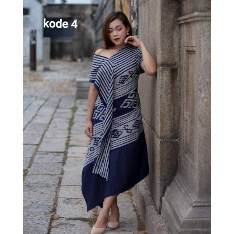 Dress zoya toyobo dress tenun tunik tenun bajuntenun jepara DTB74