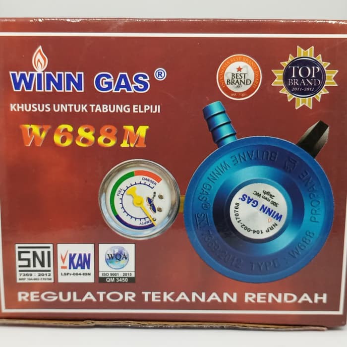 Regulator Gas Winn Gas W688M + Indikator Meter Meteran Win Gas Kompor