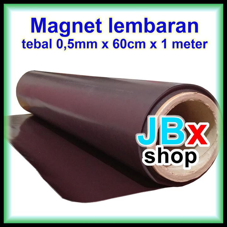 

Rubber magnet sheet lembaran roll hitam tebal 0.5mm x 60cm x 100cm