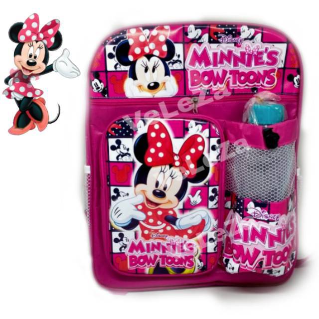 Tas Ransel Anak Mini Mouse hello kitty Free Botol Minum - Tas Ransel Anak Perempuan