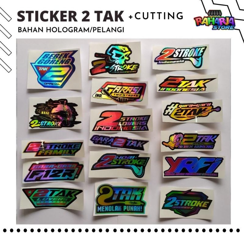 [ Bisa COD ]Sticker 2 Tak Terbaru / sticker two stroke viral / sticker bebek goreng / sticker dua tak indonesia / sticker gara gara 2 tak / sticker rx king
