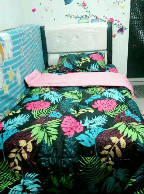 Set Bedcover Komplit | Katun Lokal Premium | Ukuran Double (140,160,180,200)