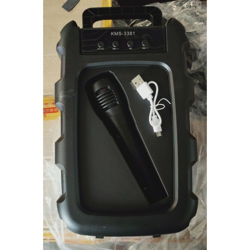 Speaker spiker wireless bluetooth KMS 3381 6.5 inch portable full bass