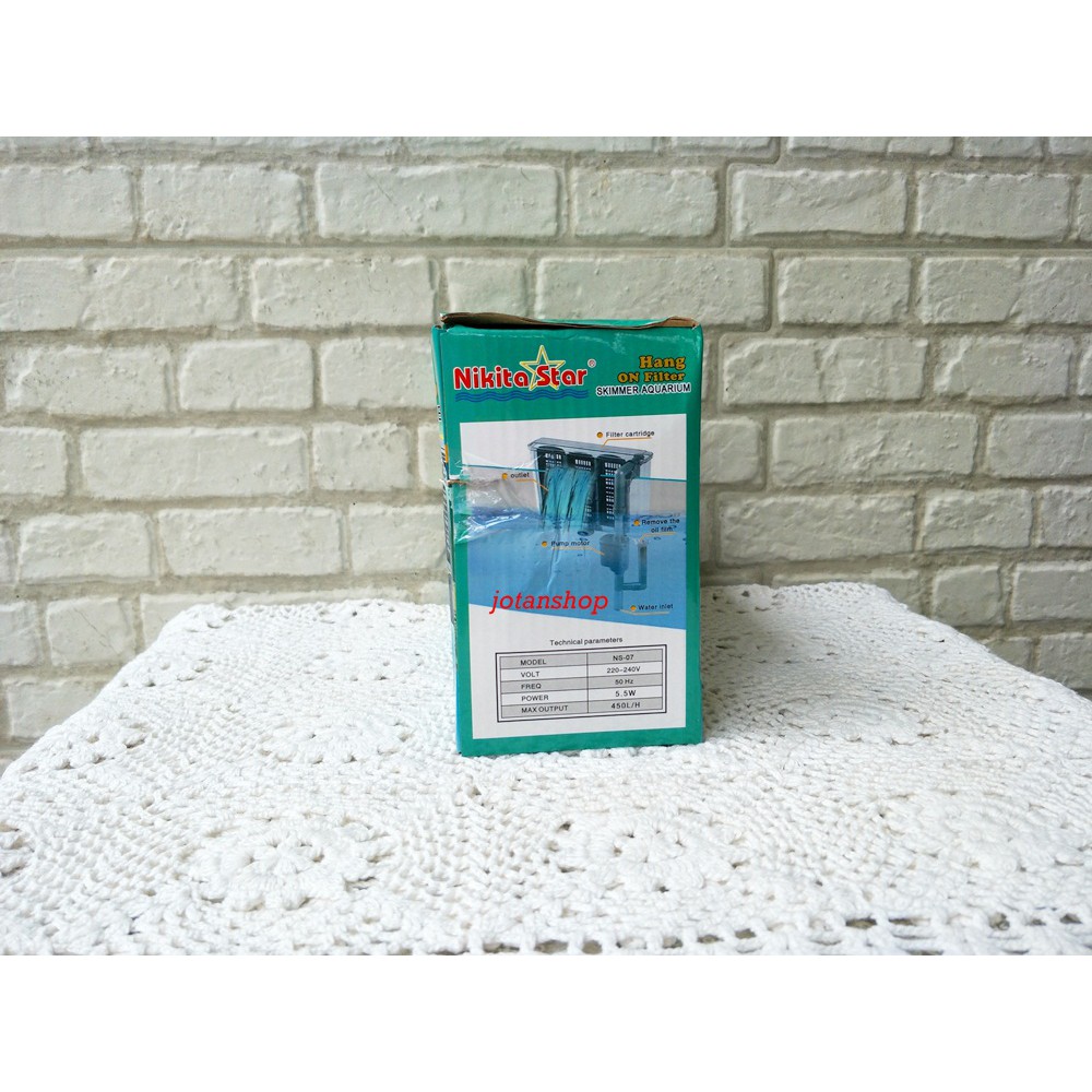 NIKITA STAR NS07 NS 07 skimmer hanging filter gantung hang on aquarium aquascape