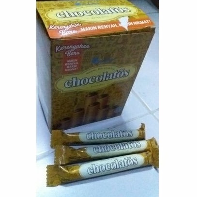 

Chocolatos Wafer Roll rasa COKLAT isi 24pcs bisa COD