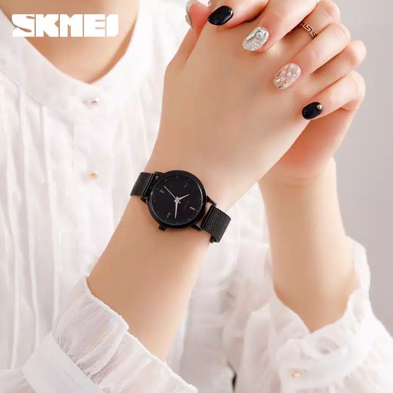 Jam Tangan SKMEI 1528 Original Wanita Analog Anti Air Free Box