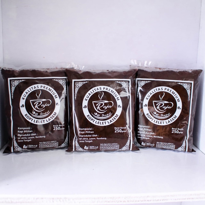 KOPI LELET ASLI LASEM REMBANG CAP RAJA 225 GRAM