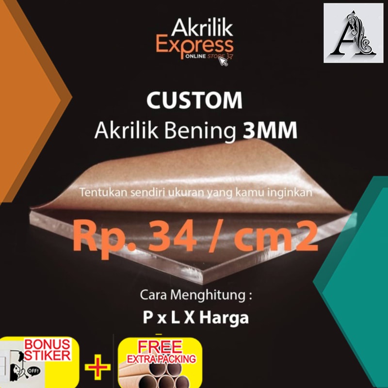 

Grosir Custom potongan akrilik beningg