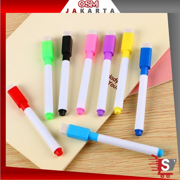 

OSM JKT S5197 Spidol Penghapus / Spidol Anak Warna Warni / Wipe Clean Marker / Whiteboard Marker