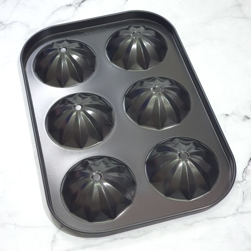 CHEFMADE 6s diamond shape cup cake non stick baking pan