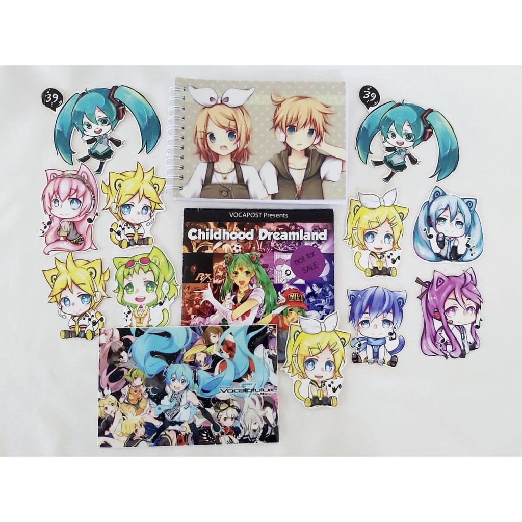 Vocaloid Hatsune Miku Kagamine Rin Ren Sticker Notebook CD Vocapost