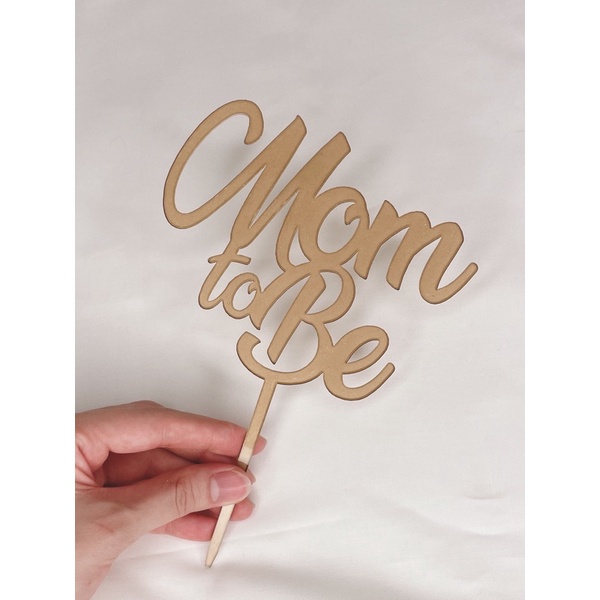

Cake topper tusukan kue tulisan mom to be mother baby shower