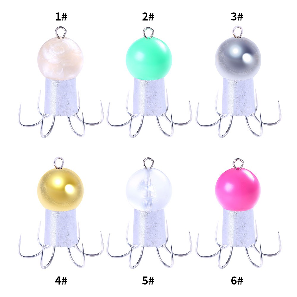 Hengjia 6pcs / Kotak Umpan Pancing Cumi-Cumi Luminous Bahan Stainless Steel 52g 62g