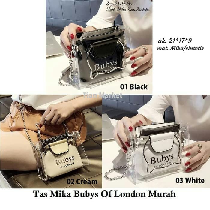 [BISA COD] TERKEREN TAS BUBYS - Tas Selempang Wanita Slingbag Bubys of london WARNA CREAM