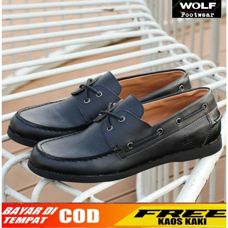 ZAPATO BLACK |WOLF x HEROES| Sepatu Formal Pria Vintage Klasik Sporty Pria/Cowok/Men - Derby Leather