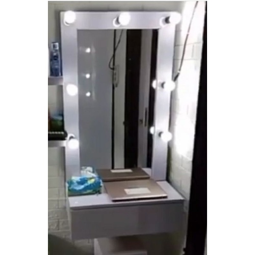 (SUPER SALE) MEJA RIAS GANTUNG VANITY MIRROR FREE ONGKIR