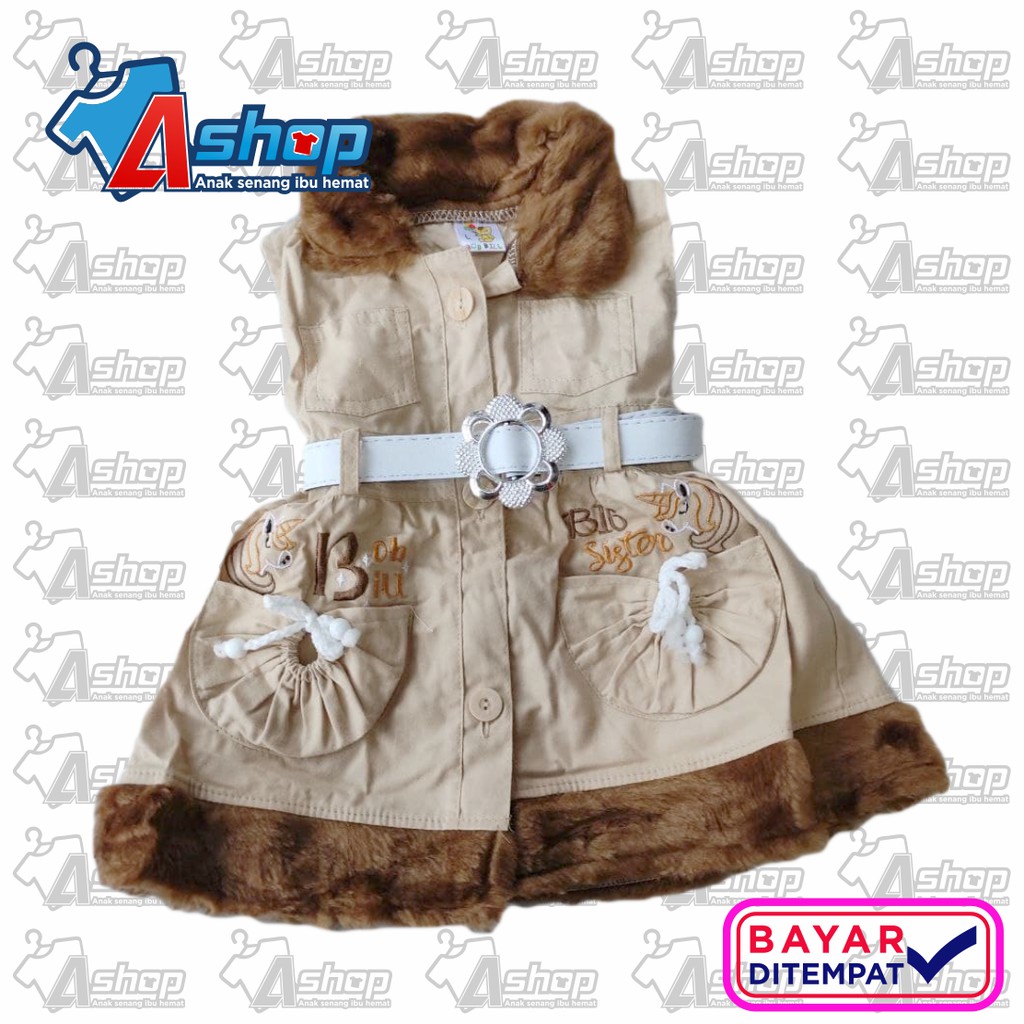 Baju Dress Anak Bulu