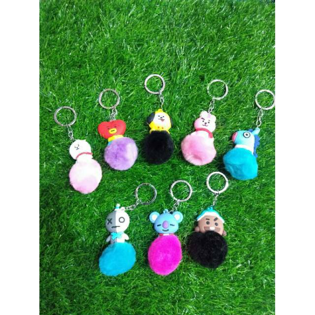 grosir  GANTUNGAN TAS KUNCI BT21 ATAU BTS POM POM