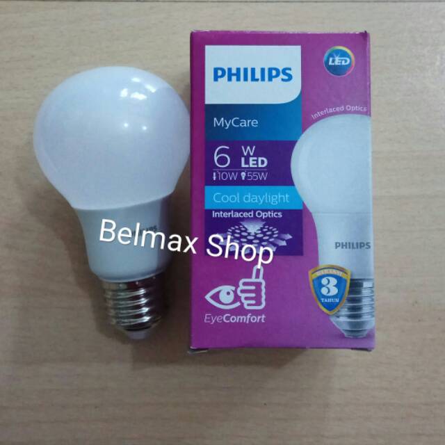 Lampu Philips LED 6 Watt Putih / Lampu Led Philips 6 Watt / Lampu Led 6 Watt Philips /Led Bulb/ Led 