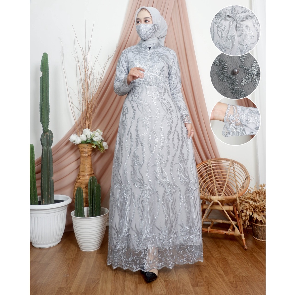 GAMIS MEDINA BUSUI / GAMIS PESTA / GAMIS BRUKAT / KEBAYA MODERN / KEBAYA PESTA / OUTFIT BAJU PESTA / JN