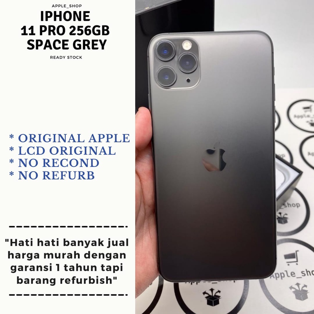 iPhone 11 Pro 256gb Grey Lcd Original Mulus Original Bukan Refurbish / Rekondisi