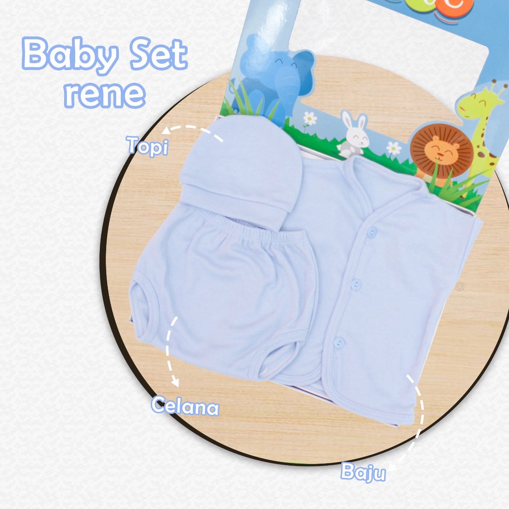 PROMO 7.7 SALE !! Rene Baby Gift Set / 1 Set perlengkapan Baju Bayi Baru Lahir / 1 Set Kado Bayi