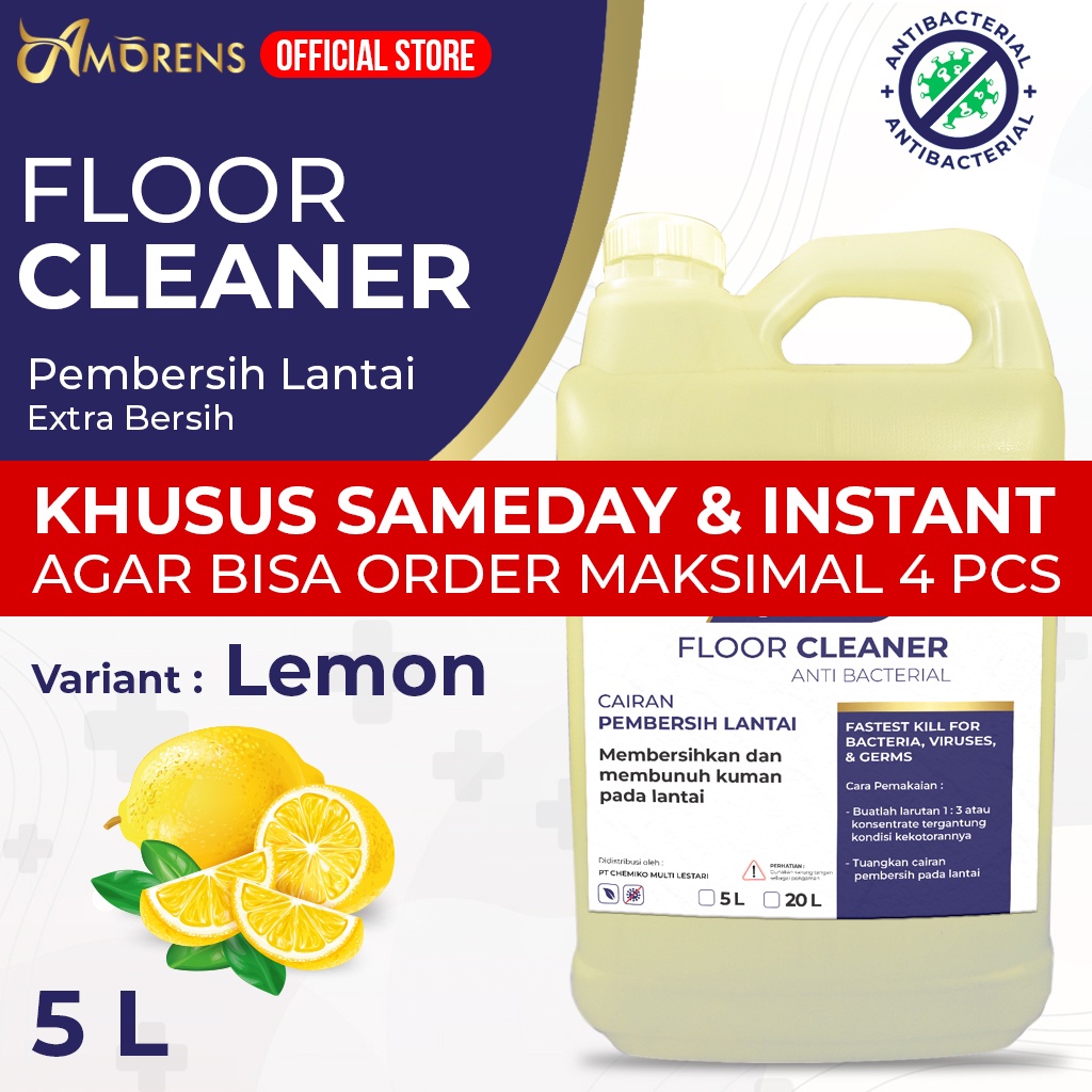 [KHUSUS GRAB/GOSEND] Pembersih Lantai Antibacterial FLOOR CLEANER A Clean Care 5 Liter