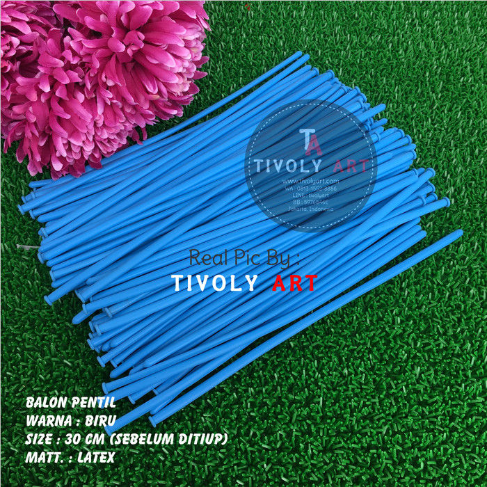 Balon Latex Pentil / Balon Pentil Biru / Balon Twist / Balon Cacing Termurah