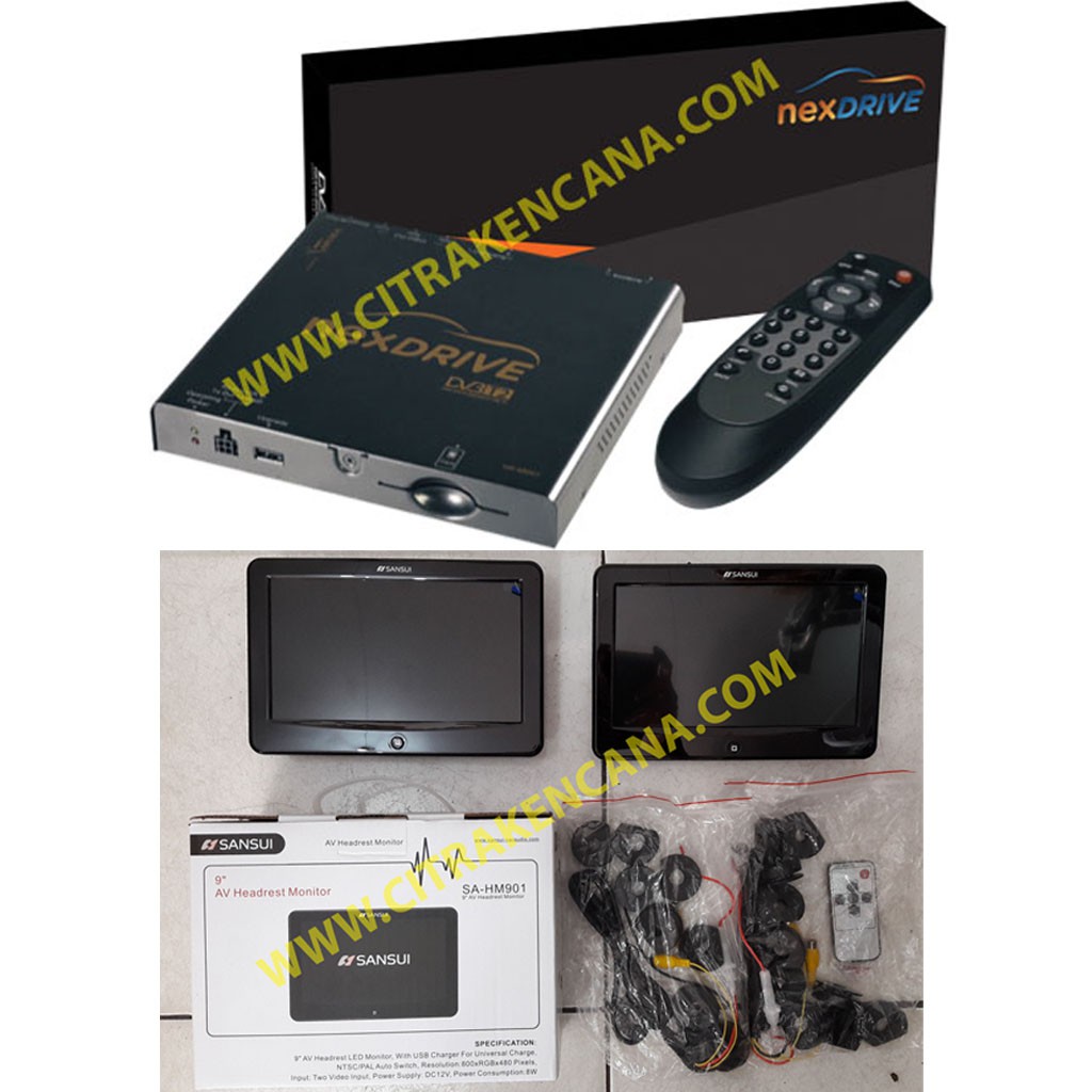 PAKET TV TUNER NEXDRIVE & HEADREST MONITOR