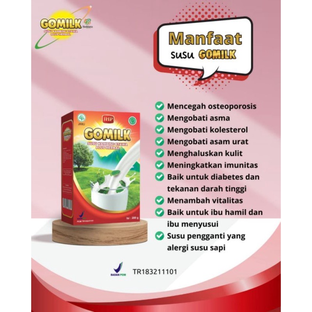 GRATIS BONUS / GOMILK SUSU KAMBING ETAWA PLUS HERBAL DAUN KELOR / SUSU ETAWA / SUSU KAMBING / SUSU