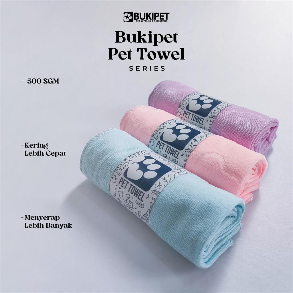 BUKIPET Handuk Kucing & Anjing Microfiber Ultra Plush Mengeringkan Bulu Secara Maksimal - Bukipet Pet Towel Series