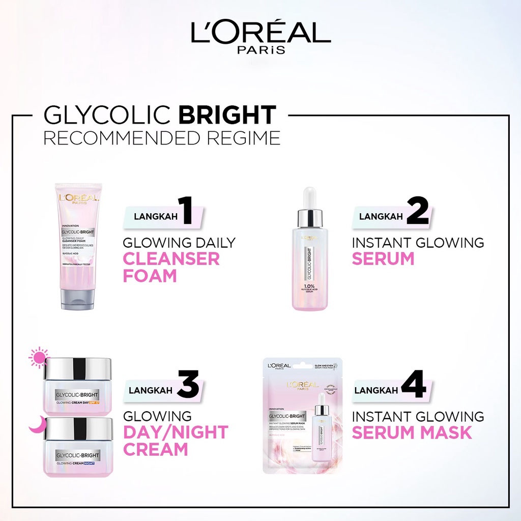 LOREAL Paris Glycolic Bright Daily Cleanser Foam