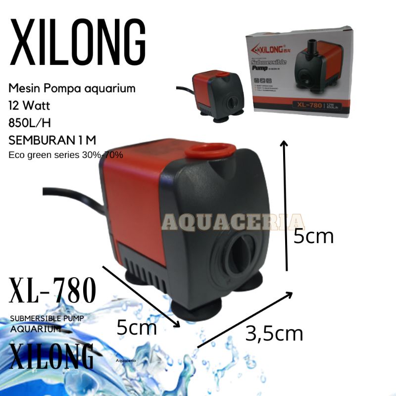 Mesin pompa Aquarium XILONG XL 780 Mesin Celup mini Tank aquarium