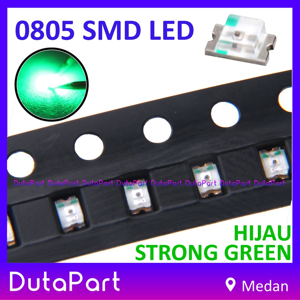 0805 SMD SMT LED HIJAU TUA STRONG GREEN Super Bright KUALITAS BAGUS